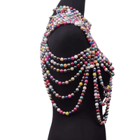 Thumbnail for Women's Pearl Shawl -, Shawl , Drestiny , Australia, Black, Blue, Canada, FR, Gold, New Zealand, Pink, Motely, Shawls, Silver, United Kingdom, United States, White , Drestiny , www.shopdrestiny.com