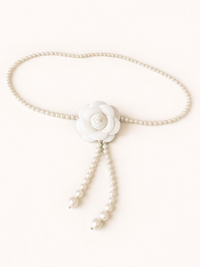 Thumbnail for Women's Pearl Waist Belt Camellia Decorative Versatile Waist Belt Elegant Jacket Belt