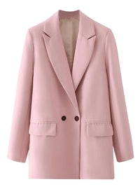 Thumbnail for Office Chic Women's Double Breasted Blazer - In 16 Colors!