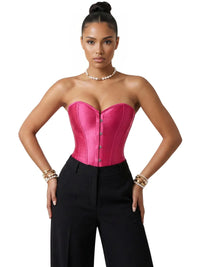 Thumbnail for Women's Satin Corset Top Plus Size Bustiers Over Bust Sexy Vintage Style Bridal Corset Women