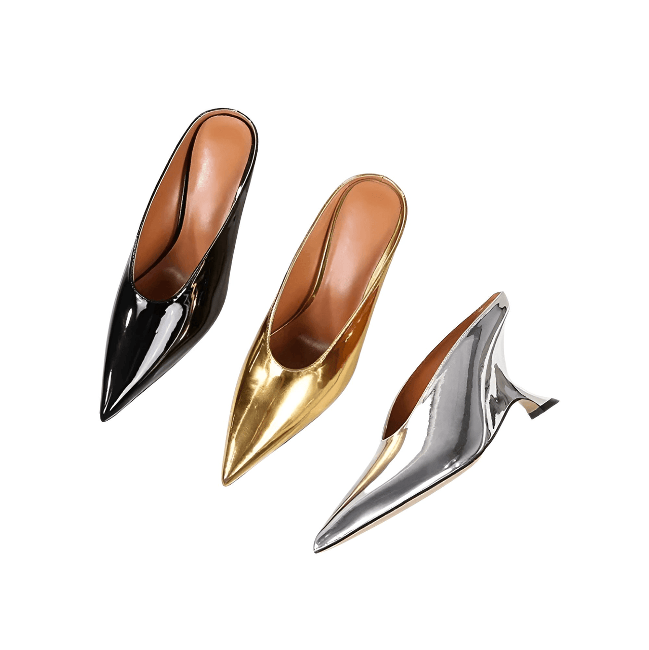 Women's Pointed Toe Shoes Designer Shallow Wedges High Heels Banquet Mules, Drestiny, Heels, High Heels, Pumps, United States, FR, Australia, New Zealand, United Kingdom, Silver, Gold, Black, 4, 5, 6, 7, 8, 9, 10, 11, shopdrestiny.com