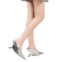 Thumbnail for Women's Pointed Toe Shoes Designer Shallow Wedges High Heels Banquet Mules, Drestiny, Heels, High Heels, Pumps, United States, FR, Australia, New Zealand, United Kingdom, Silver, Gold, Black, 4, 5, 6, 7, 8, 9, 10, 11, shopdrestiny.com