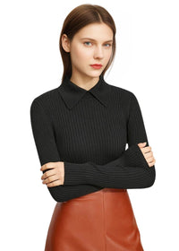 Thumbnail for Women's Polo Sweaters Fashion Long Sleeve Wool Pullovers Long Sleeve Knitted Tops Office Lady Spring Sweater, Drestiny, Sweaters, Long Sleeves, Polos, Polo Shirts, Pullovers, XS, S, M, L, XL, XXL, 2XL, Wine Red, Black, Khaki, Women's Polo Shirts, Women's Golf Shirts, Women's pique polo shirts, Best women's polo shirts, women's designer polo shirts, United States, Canada, Australia, New Zealand, United Kingdom, Usa, UK, Polo Jumpers, shopdrestiny.com