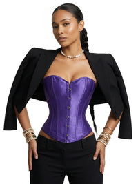 Thumbnail for Women's Satin Corset Top Plus Size Bustiers Over Bust Sexy Vintage Style Bridal Corset Women