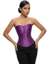Thumbnail for Women's Satin Corset Top Plus Size Bustiers Over Bust Sexy Vintage Style Bridal Corset Women