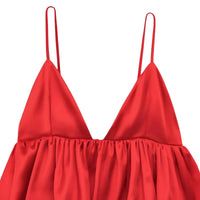 Thumbnail for Women's Red Puff Crop Top Summer Slip Tanks & Camisoles Sexy Cropped Off Shoulder Sleeveless Top Backless Tank Tops, Crop Tops, Tank Tops, Camisoles, Sleeveless, Casual Shirts, Red, XS, S, M, L, United States, USA, Canada, Australia, New Zealand, United Kingdom, UK, red crop top, date night top red, red crop top UK, going out tops red, bardot crop top red, shopdrestiny.com