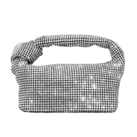 Thumbnail for Women's Rhinestone Evening Bag Crystal Top Knot Handle Bag for Women Purses and Handbags Luxury Designer Handbag Tote, Handbags, Purses, Drestiny, United States, USA, Australia, United Kingdom, UK,  Silver, Blue, Champagne, Green, Black, Gold, Rhinestone clutch bag, Sparkly rhinestone handbag, Crystal embellished handbag, rhinestone evening bag, rhinestone shoulder bag, shopdrestiny.com