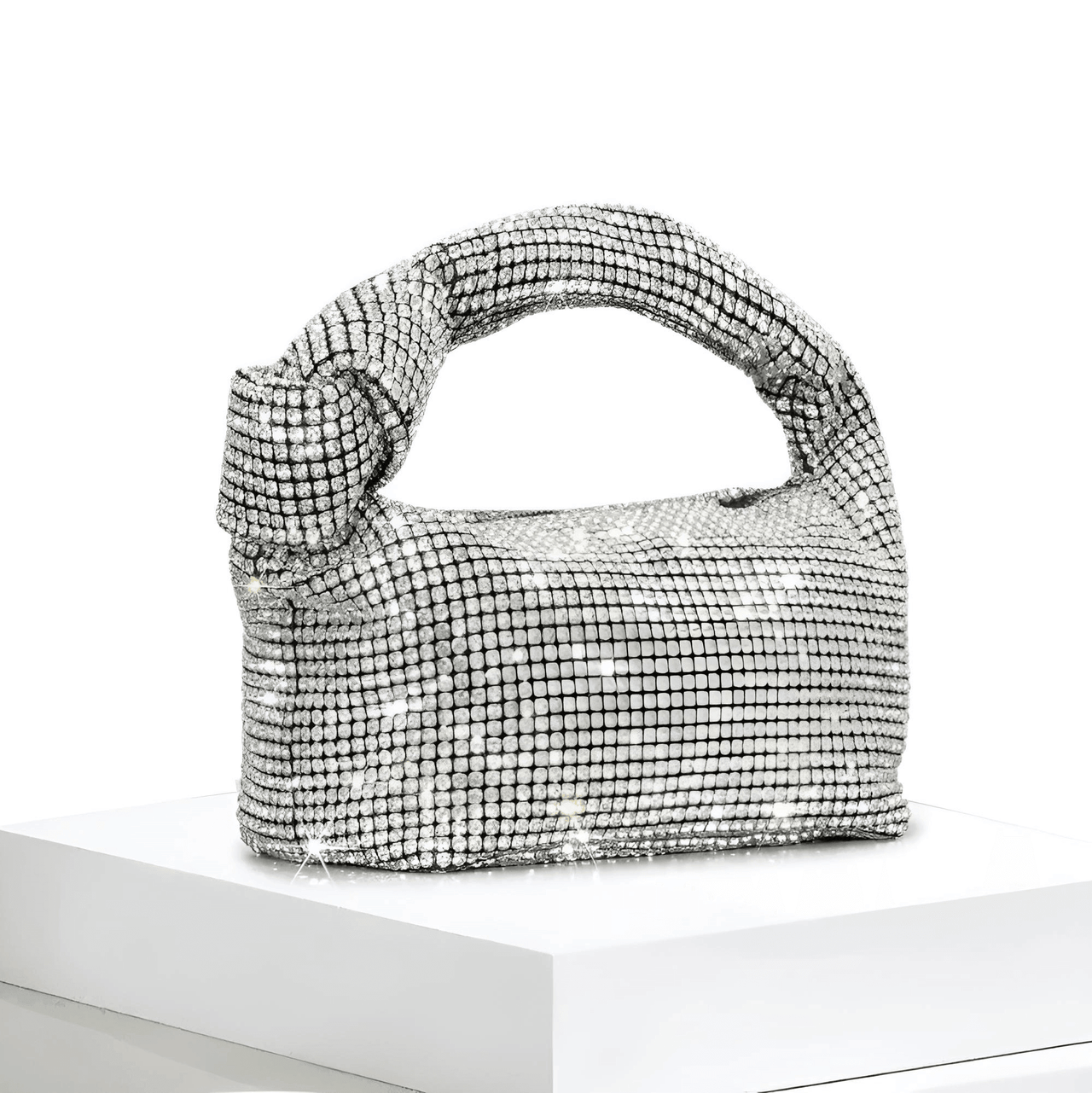 Women's Rhinestone Evening Bag Crystal Top Knot Handle Bag for Women Purses and Handbags Luxury Designer Handbag Tote, Handbags, Purses, Drestiny, United States, USA, Australia, United Kingdom, UK,  Silver, Blue, Champagne, Green, Black, Gold, Rhinestone clutch bag, Sparkly rhinestone handbag, Crystal embellished handbag, rhinestone evening bag, rhinestone shoulder bag, shopdrestiny.com