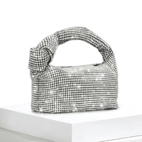 Thumbnail for Women's Rhinestone Evening Bag Crystal Top Knot Handle Bag for Women Purses and Handbags Luxury Designer Handbag Tote, Handbags, Purses, Drestiny, United States, USA, Australia, United Kingdom, UK,  Silver, Blue, Champagne, Green, Black, Gold, Rhinestone clutch bag, Sparkly rhinestone handbag, Crystal embellished handbag, rhinestone evening bag, rhinestone shoulder bag, shopdrestiny.com
