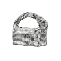 Thumbnail for Women's Rhinestone Evening Bag Crystal Top Knot Handle Bag for Women Purses and Handbags Luxury Designer Handbag Tote, Handbags, Purses, Drestiny, United States, USA, Australia, United Kingdom, UK,  Silver, Blue, Champagne, Green, Black, Gold, Rhinestone clutch bag, Sparkly rhinestone handbag, Crystal embellished handbag, rhinestone evening bag, rhinestone shoulder bag, shopdrestiny.com