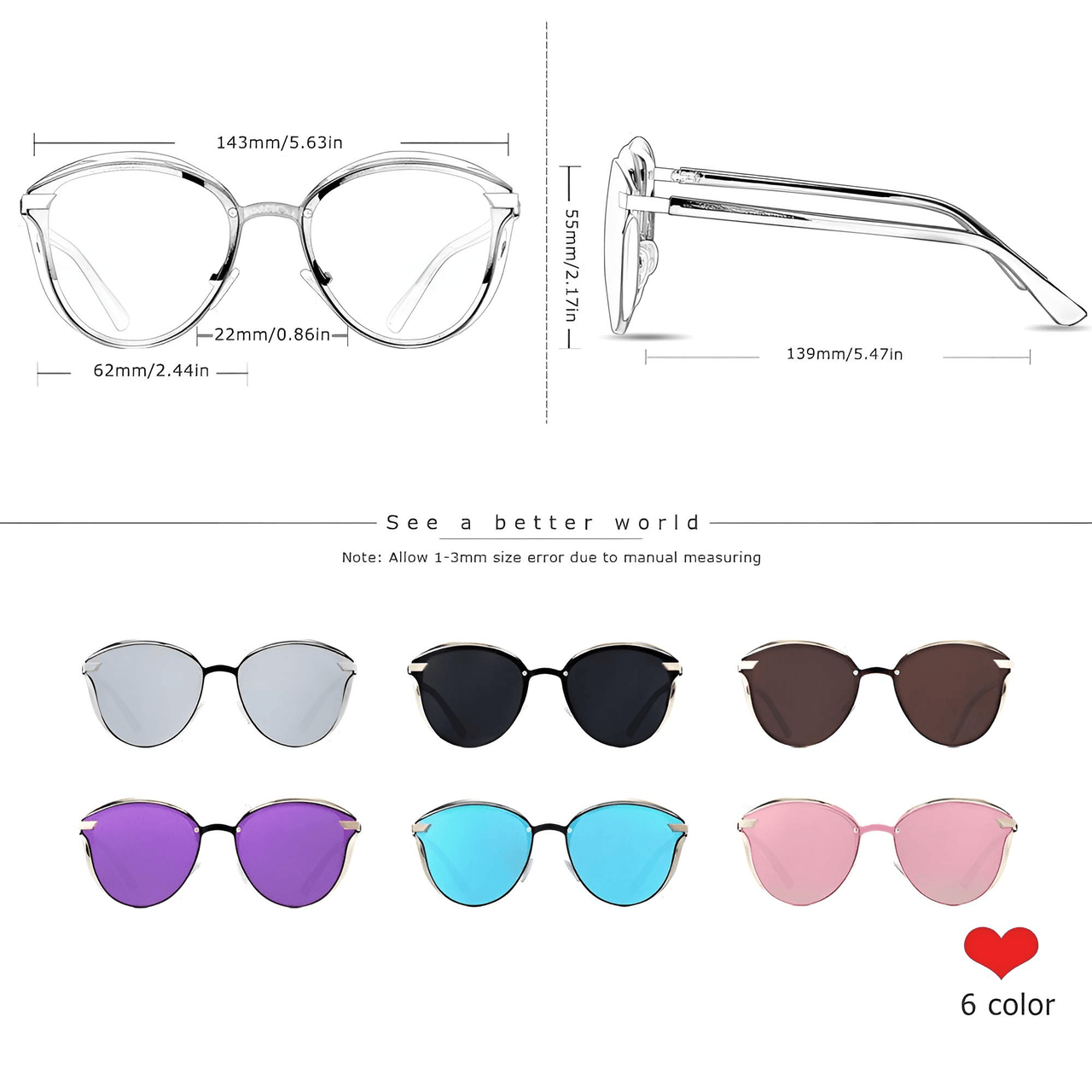 Women's Round Fashion Sunglasses