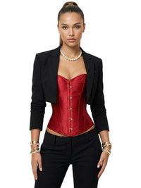 Thumbnail for Women's Satin Corset Top Plus Size Bustiers Over Bust Sexy Vintage Style Bridal Corset Women