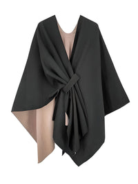 Thumbnail for Women's Scarf with Two Color Pattern Split Shawls For Women Warm and Fashionable Luxury Designer Women -, Shawl , Drestiny , Australia, Black, Blue, Brown, Canada, Dark Blue, Dark Brown, Dark Grey, Green, Grey, Khaki, Light Blue, Light Brown, Navy, New Zealand, Off White, Orange, Ponchos, Red, Scarves, Shawls, Tan, United Kingdom, United States, White, Wine Red , Drestiny , www.shopdrestiny.com