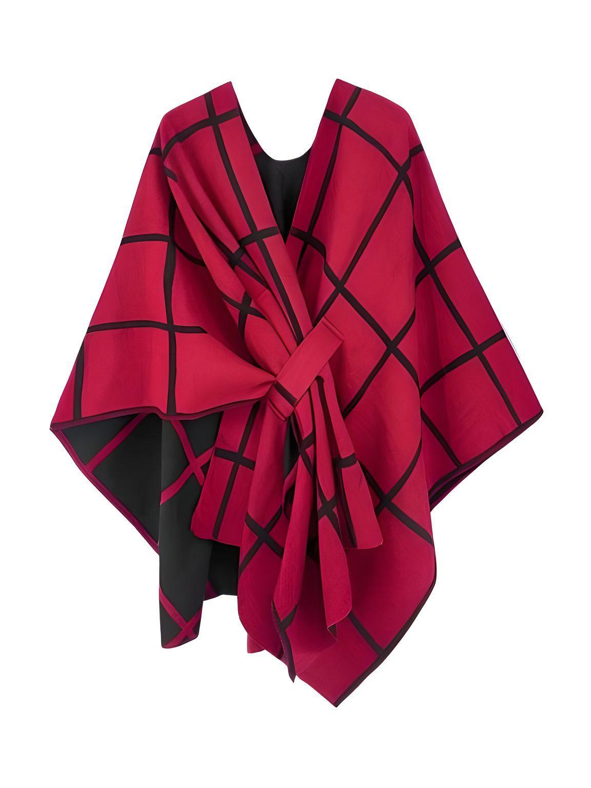 Women's Scarf with Two Color Pattern Split Shawls For Women Warm and Fashionable Luxury Designer Women -, Shawl , Drestiny , Australia, Black, Blue, Brown, Canada, Dark Blue, Dark Brown, Dark Grey, Green, Grey, Khaki, Light Blue, Light Brown, Navy, New Zealand, Off White, Orange, Ponchos, Red, Scarves, Shawls, Tan, United Kingdom, United States, White, Wine Red , Drestiny , www.shopdrestiny.com