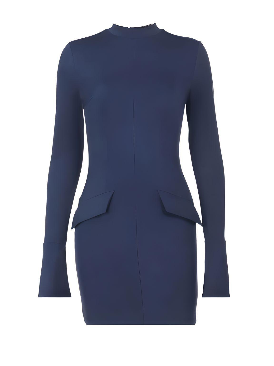 Women's Sexy Two Pocket Mini Dress -, , Drestiny , Australia, Black, Canada, Dark Blue, FR, L, Long Sleeves, M, Mini Dresses, New Zealand, S, United Kingdom, United States , Drestiny , www.shopdrestiny.com