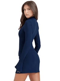 Thumbnail for Women's Sexy Two Pocket Mini Dress -, , Drestiny , Australia, Black, Canada, Dark Blue, FR, L, Long Sleeves, M, Mini Dresses, New Zealand, S, United Kingdom, United States , Drestiny , www.shopdrestiny.com