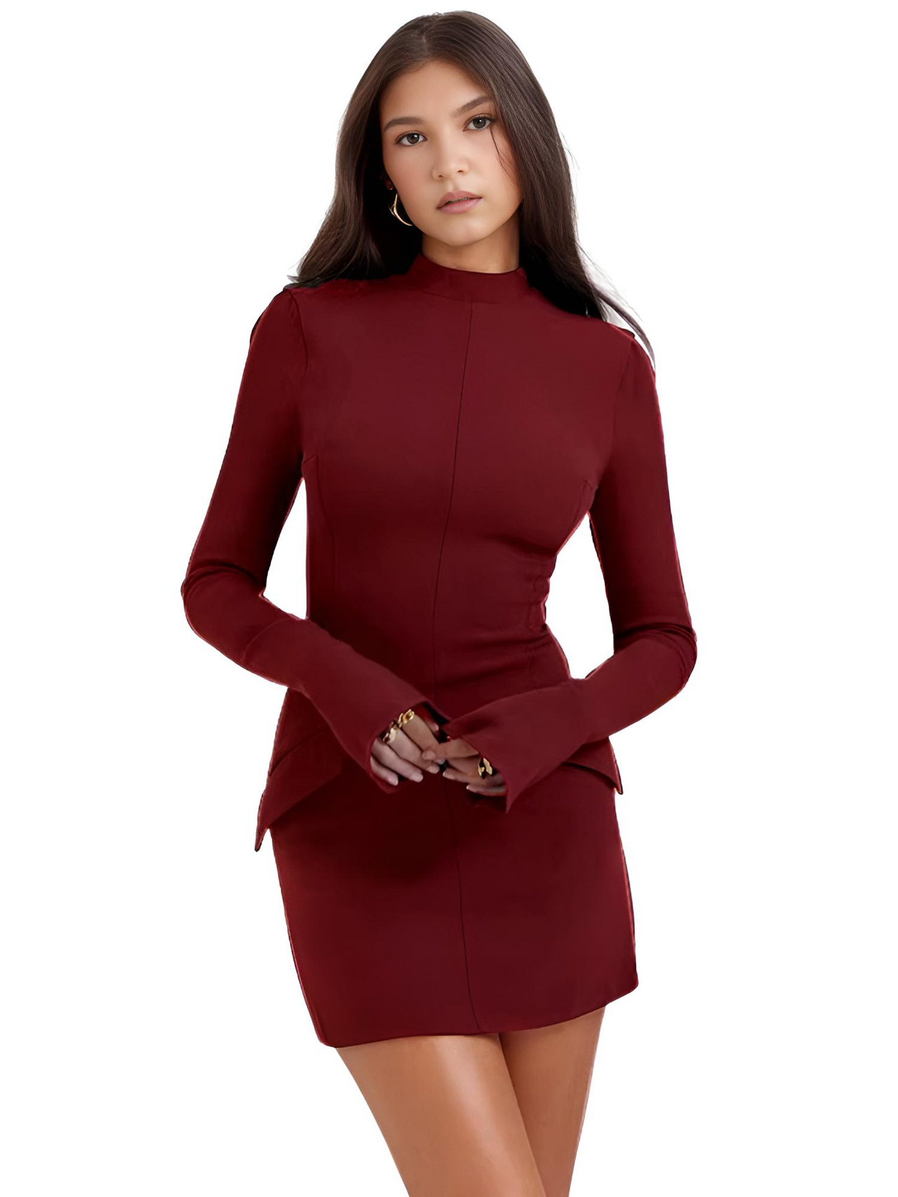 Women's Sexy Two Pocket Mini Dress -, , Drestiny , Australia, Black, Canada, Dark Blue, FR, L, Long Sleeves, M, Wine Red, Dark Red, Brown, Khaki, Mini Dresses, New Zealand, S, United Kingdom, United States , Drestiny , www.shopdrestiny.com