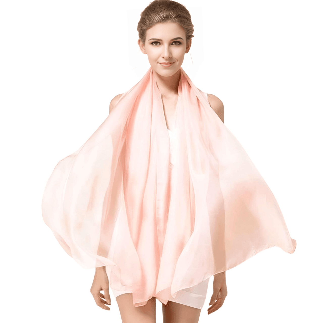 Women's Shawl - 100% Natural Silk Scarf -, Shawl , Drestiny , Australia, Bisque, Black, Canada, Dark Pink, Deep Pink, FR, Green, Grey, Indigo, New Zealand, Orange, Papaya Whip, Pink, Purple, Red, Salmon, Scarves, Sky Blue, United Kingdom, United States, White, Wine Red, Yellow , Drestiny , www.shopdrestiny.com