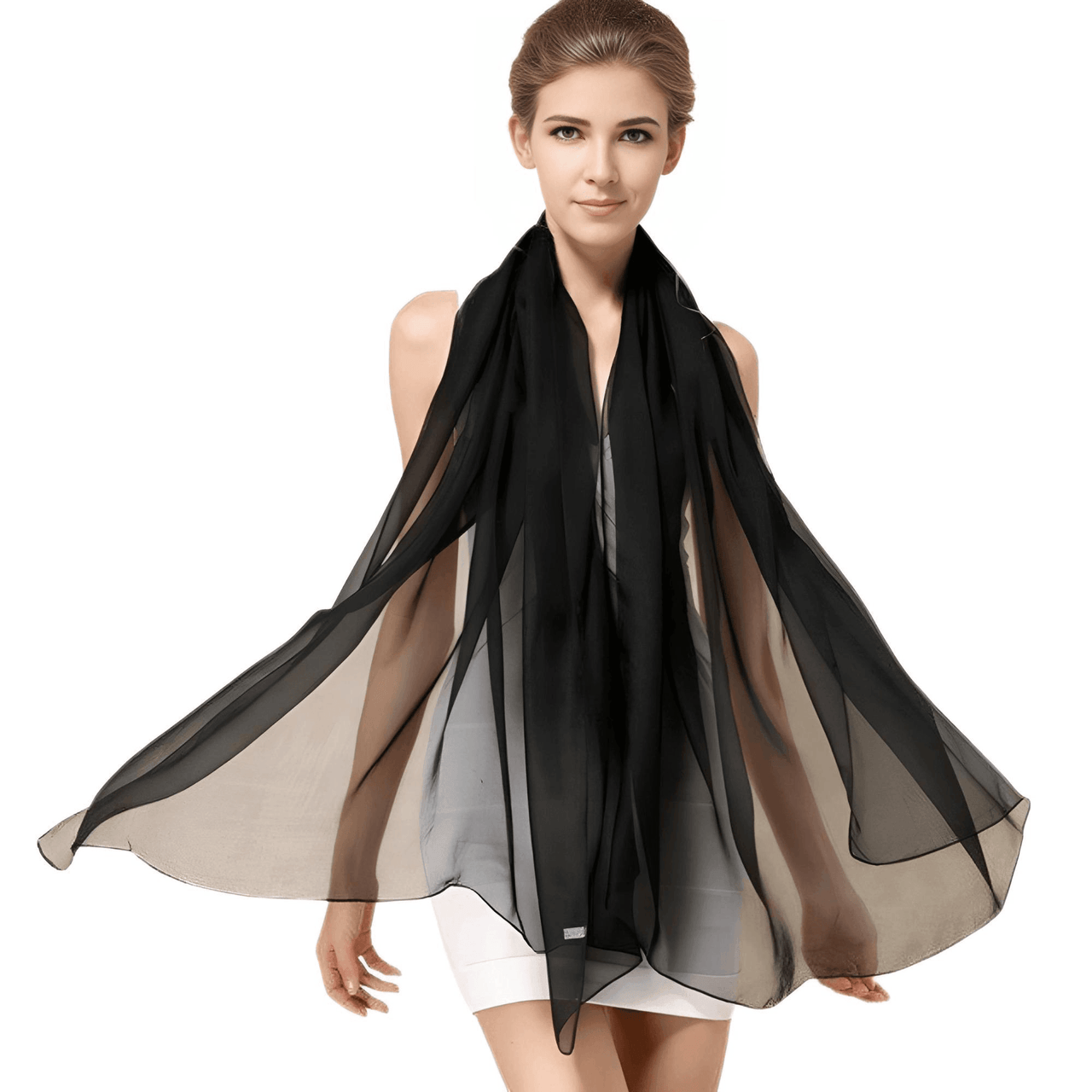 Women's Shawl - 100% Natural Silk Scarf -, Shawl , Drestiny , Australia, Bisque, Black, Canada, Dark Pink, Deep Pink, FR, Green, Grey, Indigo, New Zealand, Orange, Papaya Whip, Pink, Purple, Red, Salmon, Scarves, Sky Blue, United Kingdom, United States, White, Wine Red, Yellow , Drestiny , www.shopdrestiny.com
