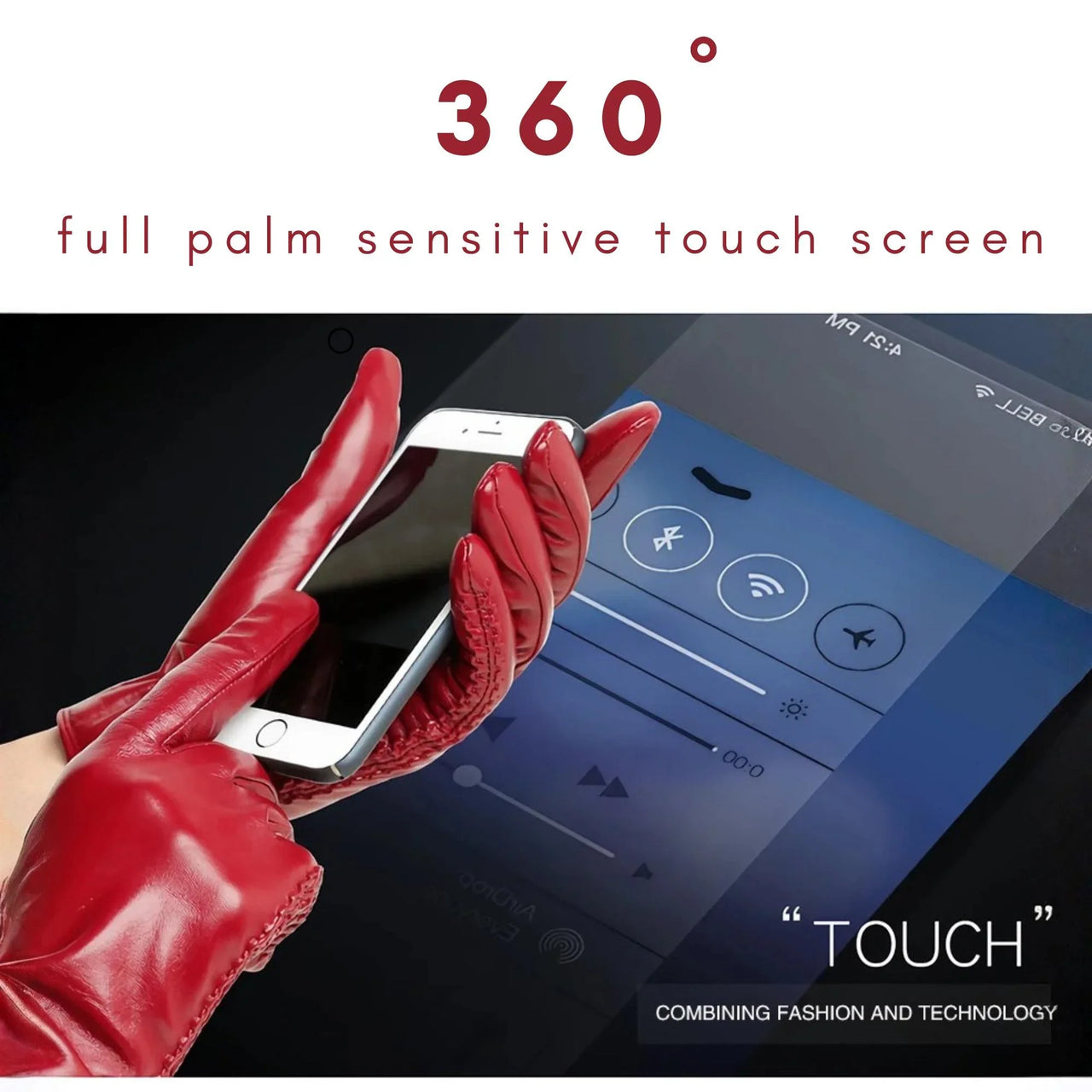 Women's Sheepskin Gloves Touch Screen Driving Gloves For Women Leather Gloves High Quality