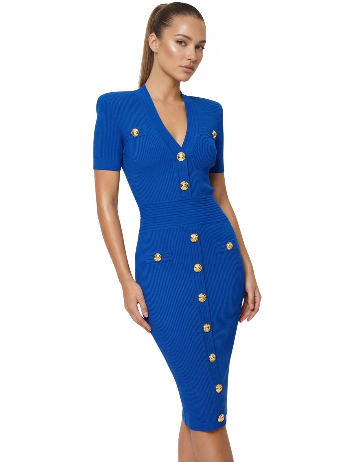 Women's Short-Sleeve Midi Dress