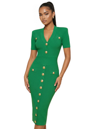 Thumbnail for Women's Short-Sleeve Midi Dress