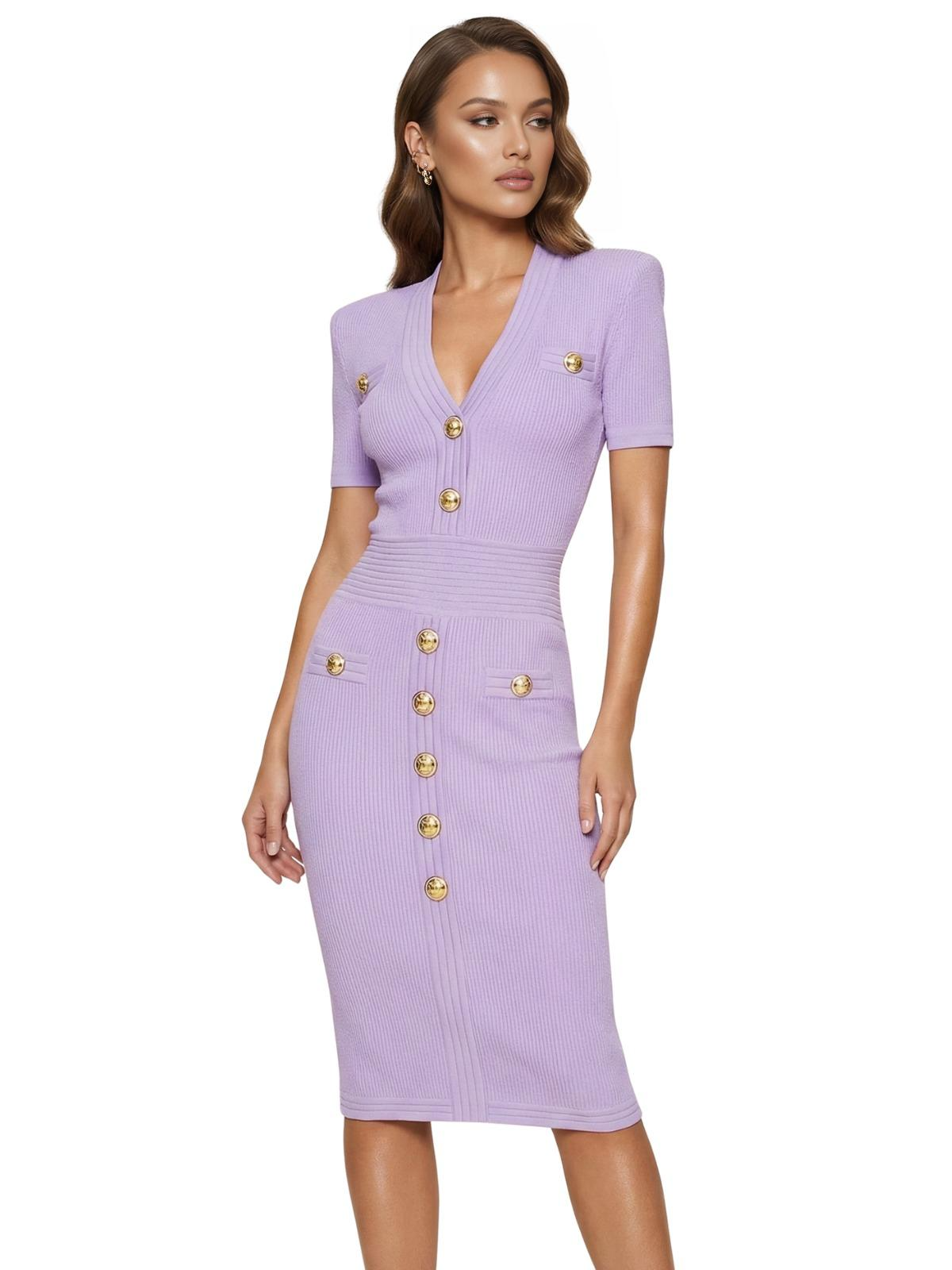 Women's Short-Sleeve Midi Dress