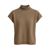 Thumbnail for Women's khaki turtleneck sweater on a white background