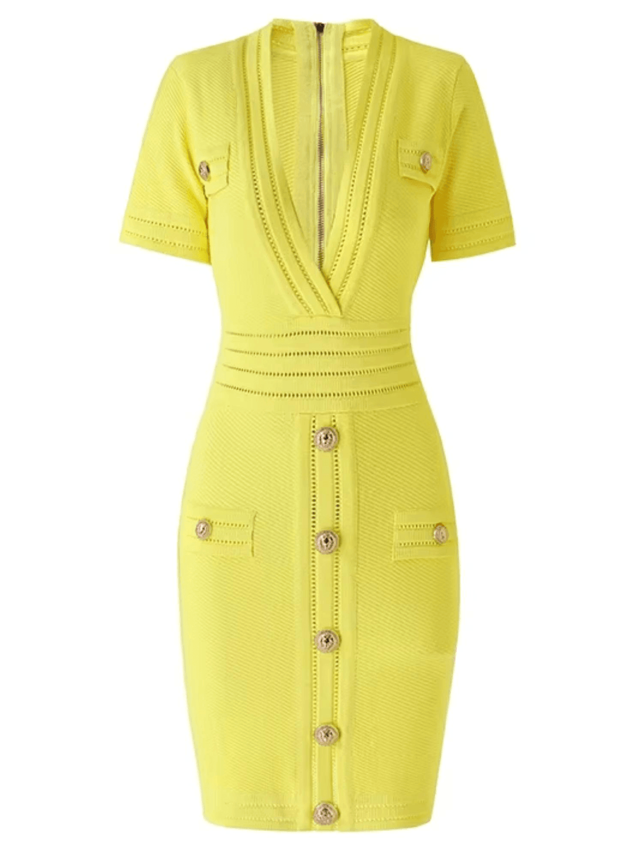 Women's Short-Sleeved V-Neck Mini Dress, Drestiny, Mini Dresses, Short Sleeves, S, M, L, XL, United States, USA, Canada, Australia, New Zealand, United Kingdom, UK, Teal, Dark Olive Green, Black, Deep Pink, White, Orange, Red, Purple, Yellow, Khaki, v-neck mini dress, V-neck mini dress yellow, shopdrestiny.com
