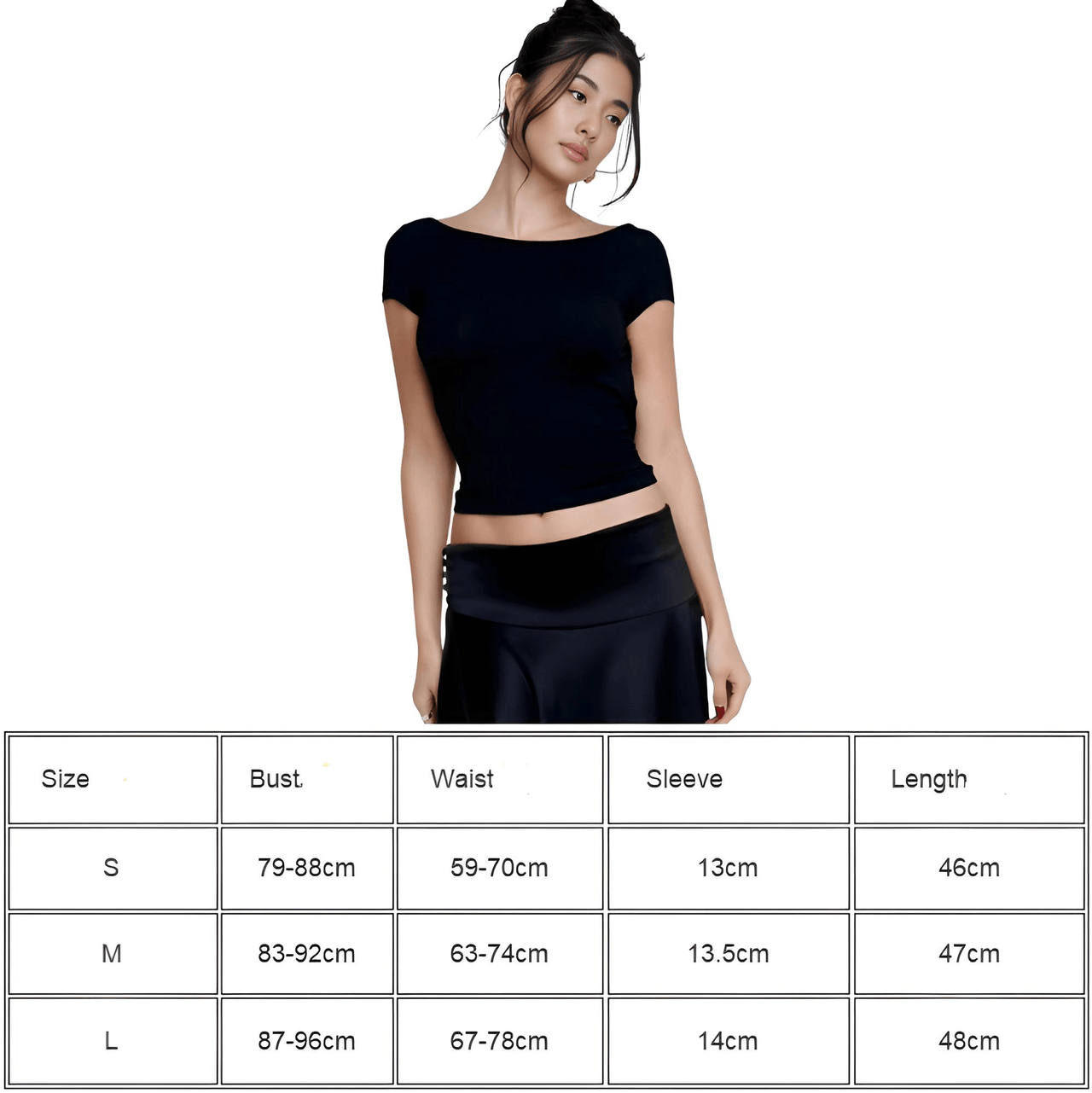 Women's Short Sleeve Scoop Back Crop Top Streetwear Casual Clothing, Drestiny, Crop Tops, Short Sleeves, Casual Shirts, T-Shirts, Black, S, M, L, United States, US, Canada, Australia, New Zealand, United Kingdom, UK, scoop back crop top, open back crop top, backless crop top, low back crop top, scoop back tank top, open back top, backless top, scoop back vest top, low scoop back top, shopdrestiny.com