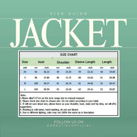 Thumbnail for Women's Short Suit Jacket High Fashion Women's Jackets, Jackets, Blazers, XS, S, M, L, United States, USA, Canada, Australia, New Zealand, United Kingdom, UK, Black, Dark Khaki, White, Orange Red, Grey, Champagne, Deep Pink, Blue, Pink, Navy, Red, Light Blue, women's short blazer, cropped blazer, cropped suit jacket, short tailored jacket, women's cropped jacket, shopdrestiny.com