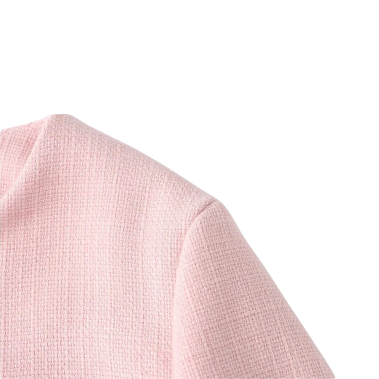 Close-up of a pink textured fabric on a white background