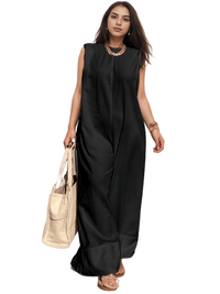 Thumbnail for Women's Sleeveless Wide Leg Jumpsuit in White or Black -, Jumpsuit , Drestiny , Australia, Black, Jumpsuits, L, M, XXL, 2XL, 3XL, XXXL, Blue Grey, Yellow, Avocado Green, New Zealand, Pant Sets, S, Sleeveless, United Kingdom, United States, White, XL , Drestiny , www.shopdrestiny.com