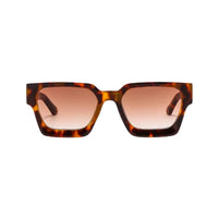 Thumbnail for Sunglasses with tortoiseshell frame and brown lenses on a white background