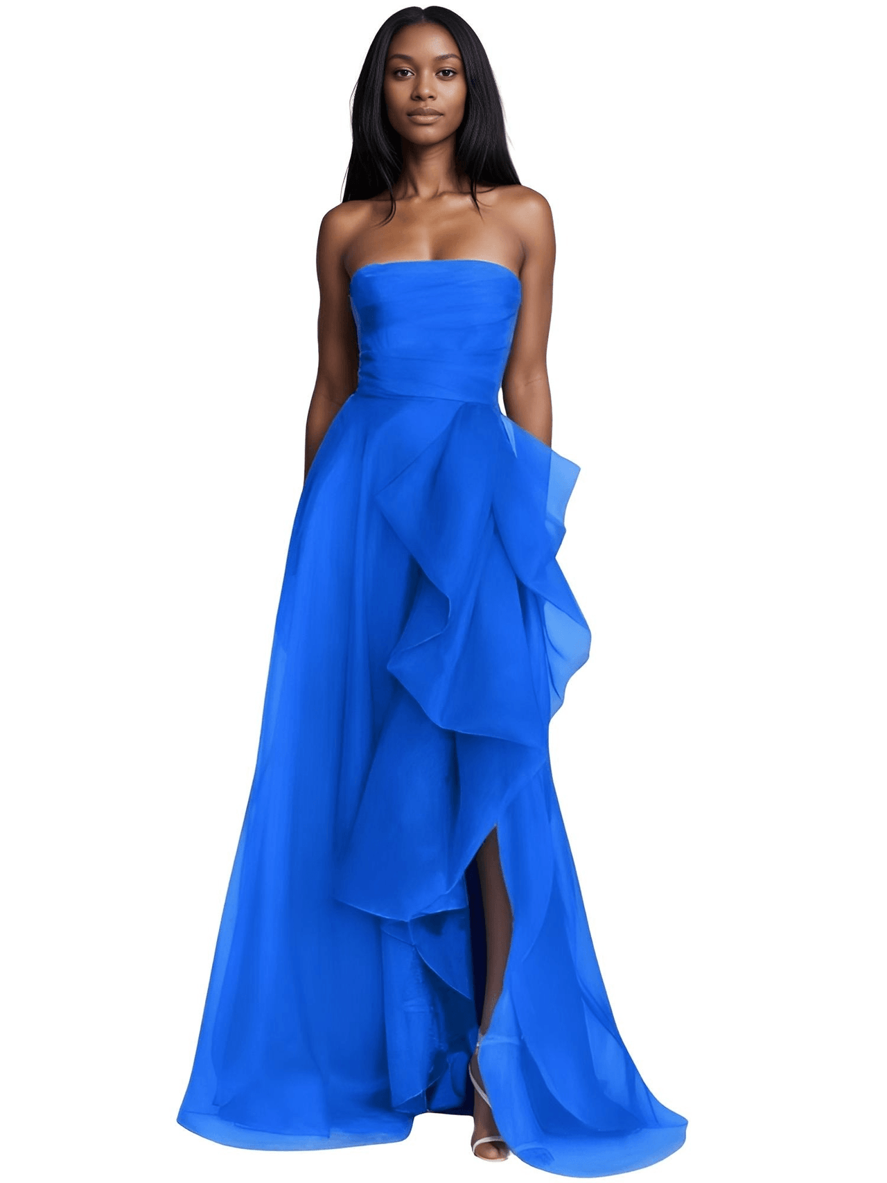 Women's Strapless Off Shoulder A-line Maxi Dress With Side High Split -, Dress , Drestiny , 10, 12, 14, 14W, 16, 16W, 18, 2, 20, 22, 24, 26, 28, 4, 6, 8, Black, Blue, Dark Blue, Deep Pink, Fuchsia, Light Pink, Maxi Dresses, Navy, Pink, Purple, Sleeveless, Strapless, United Kingdom, United States, Australia, New Zealand, Canada, Prom Dresses 2025, Drestiny , www.shopdrestiny.com