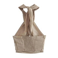 Thumbnail for Khaki Suits Women Sleeveless Halter Sexy Crop Tops Women's Streetwear Fashion Set High Waist Wide Leg Pants + Halter Top, Drestiny, Sets, Pant Sets, Casual Pants, Casual Shirts, Sleeveless, Crop Tops, XS, S, M, L, White, Grey, Orange, Khaki, United States, Canada, Australia, New Zealand, United Kingdom, women's streetwear sets, ladies streetwear outfits, street style sets for women, trendy streetwear women, matching streetwear sets women, co-ord streetwear women, urban fashion sets female, shopdrestiny.com