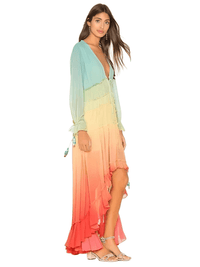 Thumbnail for Women's Summer Bohemian Dress Gradient Elegant Maxi Dress Patchwork Rainbow Color Party Dress Ruffles, Drestiny, Dresses, Long Sleeves, Maxi Dresses, Ankle Length Dresses, Rainbow, S, M, L, United States, USA, Canada, Australia, New Zealand, United Kingdom, UK, bohemian summer dress, women's boho dress, casual summer dress, beach dress, boho summer dress, summer maxi dress, beach dress women, womens bohemian dress, shopdrestiny.com