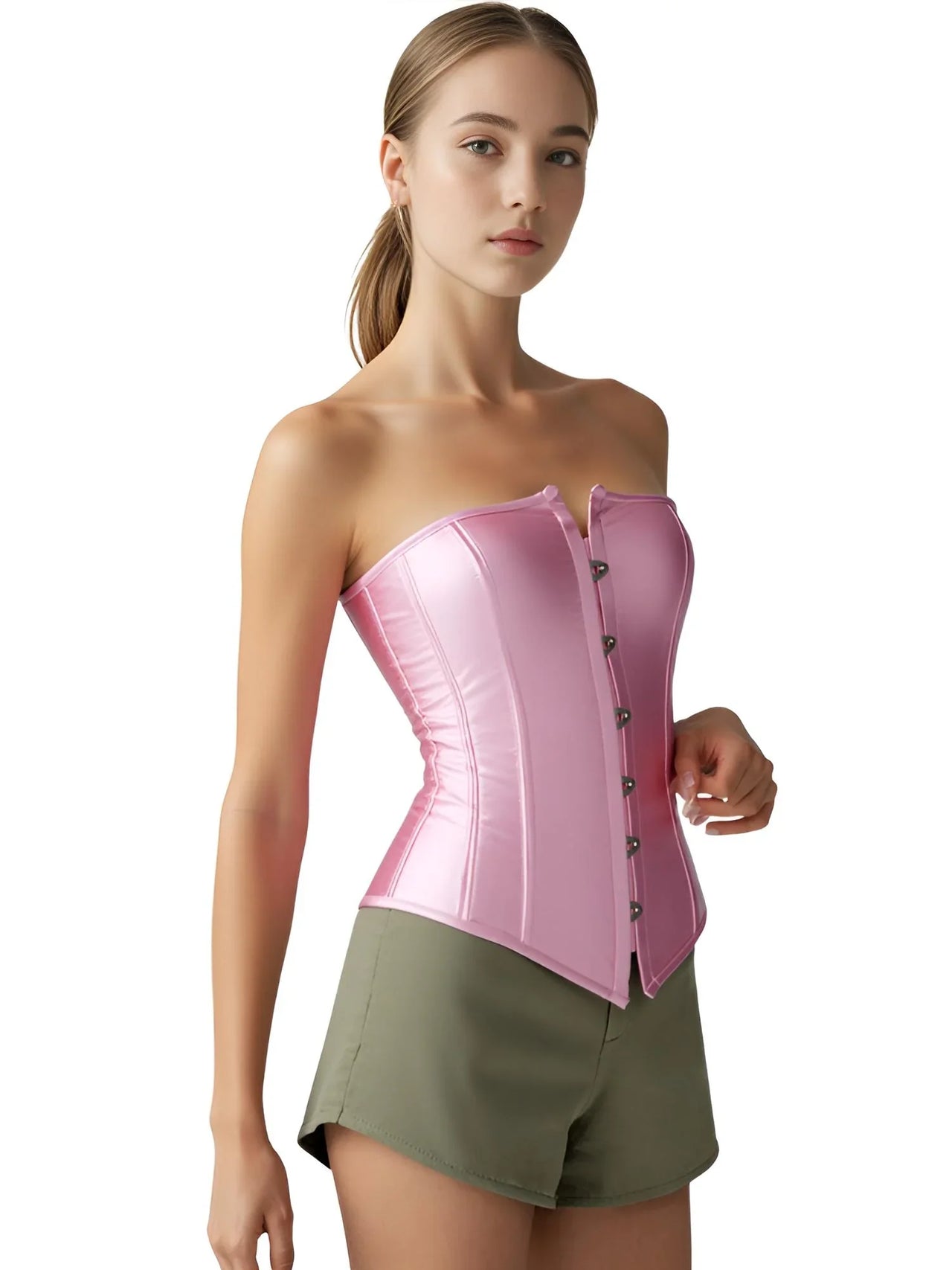 Women's Trendy Corset Tops Underbust Waist Cincher Workout Shape Body Belt Shapewear Corsets and Bustiers Plus Size Women, Drestiny, Pink Corset Top, United States, USA, Canada, Australia, New Zealand, United Kingdom, UK, Corsets, Strapless, Sleeveless, Off shoulder, XS, S, M, L, XL, XXL, 3XL, 4XL, 5XL, 6XL, 7XL, Pink, Black, Blue, Coffee, Grey, Green, Khaki, Purple, Red, White, Dark Purple, corset top, cute corset tops, sexy corset tops, corset top UK, bustier top, going out corset top, shopdrestiny.com