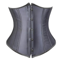 Thumbnail for Women's Trendy Corset Tops Underbust Waist Cincher Workout Shape Body Belt Shapewear Corsets and Bustiers Plus Size Women, Drestiny, Gray Corset Top, United States, USA, Canada, Australia, New Zealand, United Kingdom, UK, Corsets, Strapless, Sleeveless, Off shoulder, XS, S, M, L, XL, XXL, 3XL, 4XL, 5XL, 6XL, 7XL, Pink, Black, Blue, Coffee, Grey, Green, Khaki, Purple, Red, White, Dark Purple, corset top, cute corset tops, sexy corset tops, corset top UK, bustier top, going out corset top, shopdrestiny.com