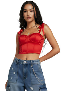 Thumbnail for Women's Trendy Lace-Up Crop Top