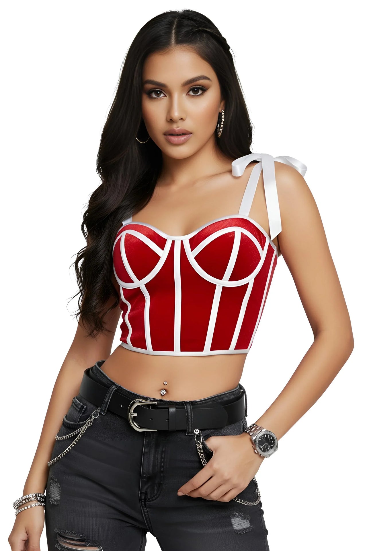 Women's Trendy Lace-Up Crop Top