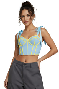 Thumbnail for Women's Trendy Lace-Up Crop Top