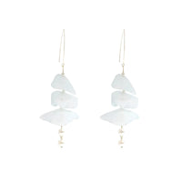Thumbnail for Boho-Chic Tulle Cloth Women's Flower Earrings - 