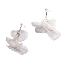 Thumbnail for Boho-Chic Tulle Cloth Women's Flower Earrings - 