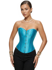 Thumbnail for Women's Satin Corset Top Plus Size Bustiers Over Bust Sexy Vintage Style Bridal Corset Women