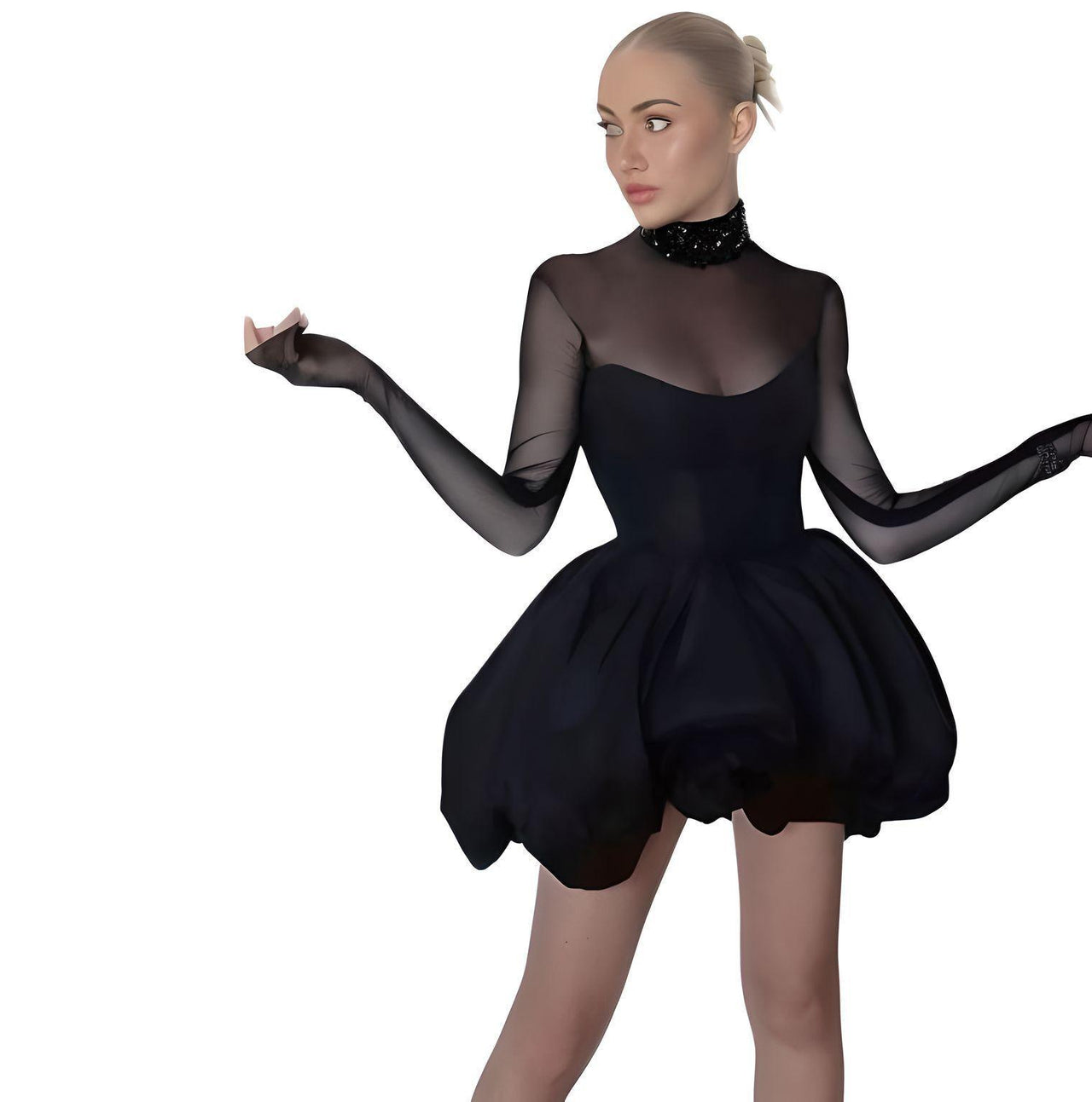 Women's Turtleneck Sheer Long Sleeve Sexy Mini Dress Black See Through High Waist A-line Club Party Dress Elegant, Mini Dresses, Drestiny, Dresses, Black Dresses, Black Mini Dresses, Long Sleeves, Turtlenecks, Mesh Dress, Short Dresses, S, M, L, United States, Canada, Australia, New Zealand, United Kingdom, Black, Shopdrestiny.com