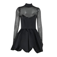 Thumbnail for Women's Turtleneck Sheer Long Sleeve Sexy Mini Dress Black See Through High Waist A-line Club Party Dress Elegant, Mini Dresses, Drestiny, Dresses, Black Dresses, Black Mini Dresses, Long Sleeves, Turtlenecks, Mesh Dress, Short Dresses, S, M, L, United States, Canada, Australia, New Zealand, United Kingdom, Black, Shopdrestiny.com