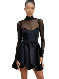 Thumbnail for Women's Turtleneck Sheer Long Sleeve Sexy Mini Dress Black See Through High Waist A-line Club Party Dress Elegant, Mini Dresses, Drestiny, Dresses, Black Dresses, Black Mini Dresses, Long Sleeves, Turtlenecks, Mesh Dress, Short Dresses, S, M, L, United States, Canada, Australia, New Zealand, United Kingdom, Black, Shopdrestiny.com