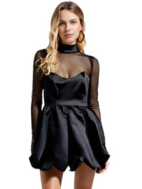 Thumbnail for Women's Turtleneck Sheer Long Sleeve Sexy Mini Dress Black See Through High Waist A-line Club Party Dress Elegant, Mini Dresses, Drestiny, Dresses, Black Dresses, Black Mini Dresses, Long Sleeves, Turtlenecks, Mesh Dress, Short Dresses, S, M, L, United States, Canada, Australia, New Zealand, United Kingdom, Black, Shopdrestiny.com