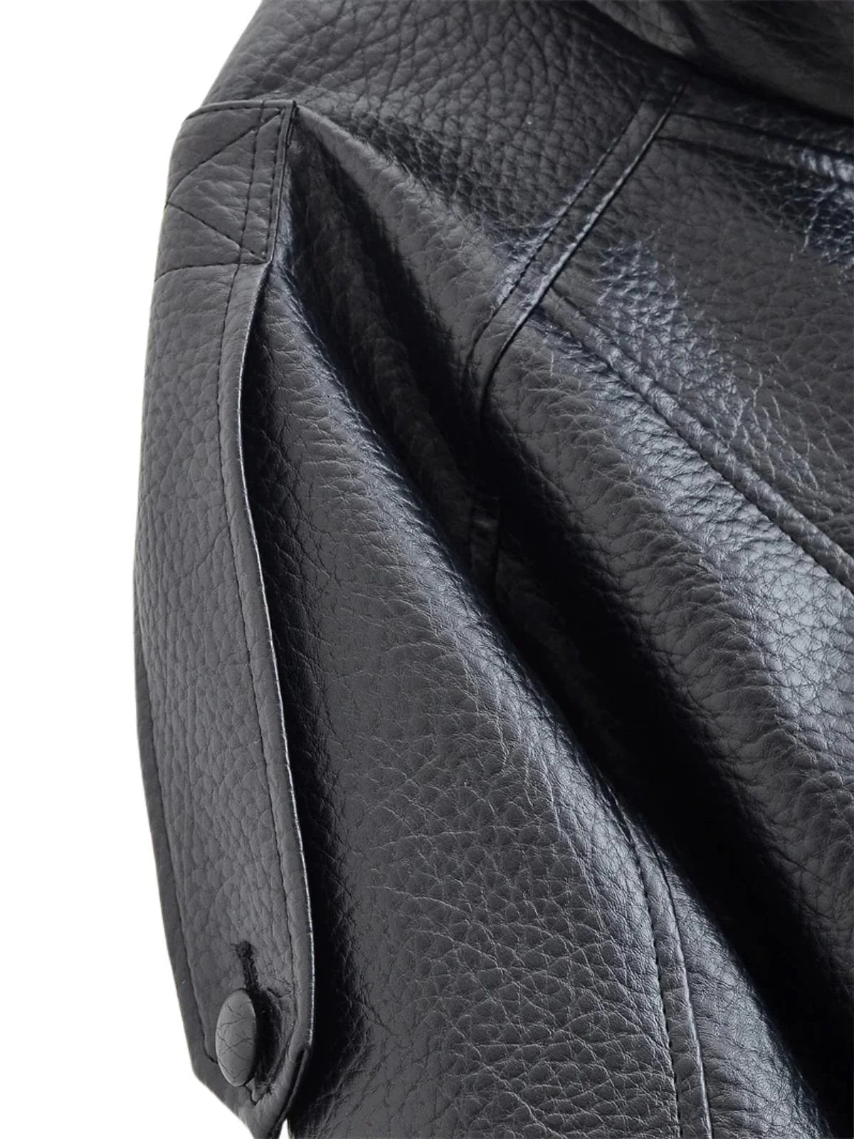 Women's Vegan Leather Bomber Jacket Pebble Faux Leather Jacket Motorcycle Style Trending Fashion